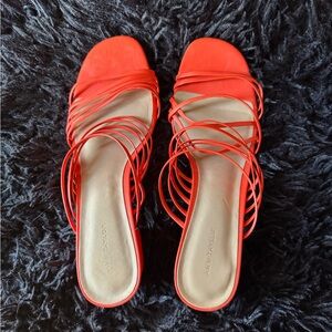Ann Taylor Vibrant Orange 🍊 Strappy Sandals